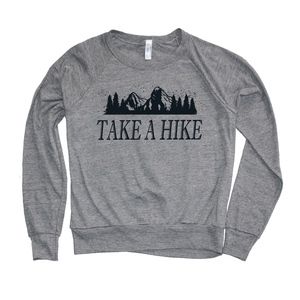 Take A Hike Graphic Print Raglan American Apparel